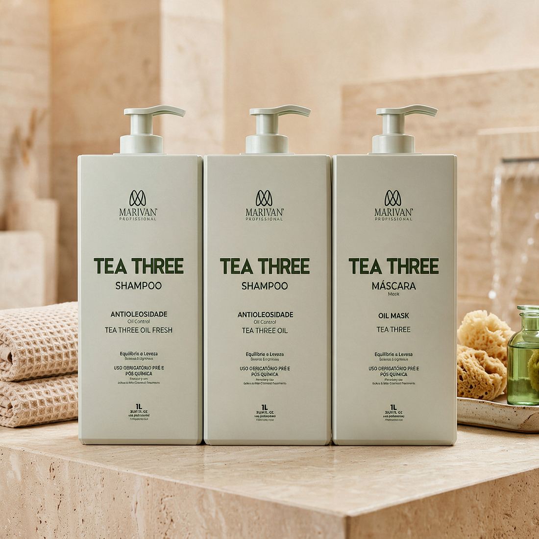 Tea Tree em travertino